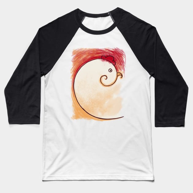 Fibonacci Chicken Baseball T-Shirt by njonestees